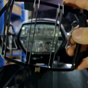 [พร้อมส่ง🇳🇱] HT กริวไฟหน้า Lambretta X300X200 ทรงสปอร์ต สแตนเลส304ดำด้าน