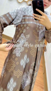 Ready cod gamis jumbo busui frendly|bahan silk premium|fashion muslim terbaru| Nayla dress terlaris