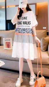 Shinika tiered mini dress TM 89291 wanita wanita model simpel kece dan casual