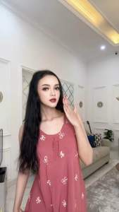 Daster Yukensi Quena Motif Printing Batik Sakura Pekalongan Baju Dress Piyama Wanita Tidur Bali Midi Bumil Busui