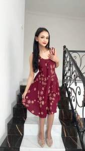 Daster Yukensi Adira Motif Printing Batik Sakura Pekalongan Baju Dress Piyama Wanita Ibu Busui Bumil Dewasa Remaja Tidur