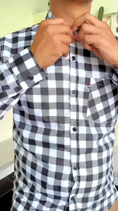 Kemeja Lengan Panjang Motif Kotak Premium Distro