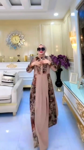 Gamis Syari Nadira Model Terbaru Tahun 2025 - Dress Motif Formal Muslim Gamis Simple - Gamis Lebaran