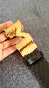 เข็มขัดแฟชั่นชายสายหนังแท้ระบบล็อคออโต้auto(ไม่เจาะรู)หัวเข็มขัดไม่ลอกไม่เป็นสนิม