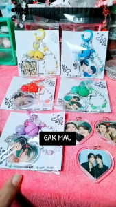 couple foto sendiri/ foto kapal thailand bebas reques foto gantungan kunci / keychain akrilik / mini phonestrap