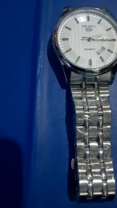 TERLARIS JAM TANGAN MURAH WANITA DAN PRIA RANTAI SILVER STRAP//TANGGAL AKTIF (COD) JAM TANGAN TERKECE ELEGANT