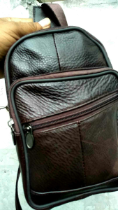 TAS SLEMPANG KULIT ASLI KULIT SAPI BLACKCOFFE