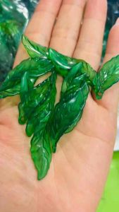 100g lá cây pha lê xanh làm cây làm hoa handmade trang trí đa ứng dụng