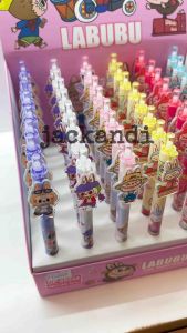 Pulpen Labubu Cetek Karakter Akrilik Pen Anak Gel Lucu Kartun 0.5mm