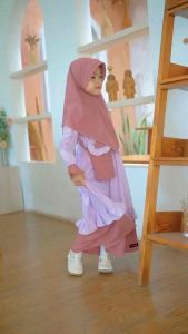 Gamis Anak Perempuan Usia 2-10th Ga 60 Kids Free Jilbab By Yonakis