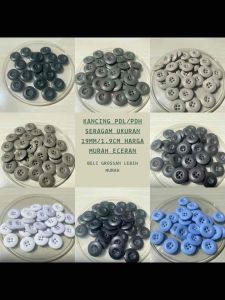 Kancing Pdl/Pdh Doff Baju Seragam Kemeja Celana Ukuran 19mm Murah Eceran