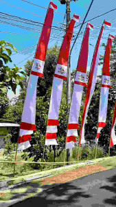 Umbul umbul Panjang 5 METER LAYUR GARUDA || MERAH PUTIH JUMBOO