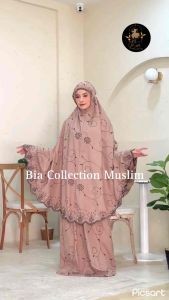 Bia - Mukena Gracella Full Bordir free Tasbih