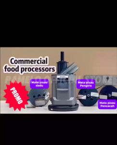 Mesin Pemotong Elektrik Sayur Buah Pengiris Pencacah 3in1 Komersial (Slicer Shredde Dice)