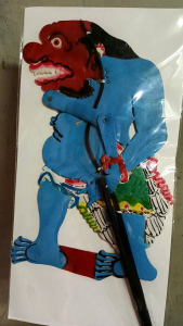 Wayang Kulit - Wayang Buto Gundul - Ukuran 30 cm - Wayang Kulit Sapi Asli