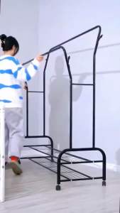 Kệ Treo Quần Áo 2G1T Có Bánh Xe Di Chuyển Tiện Ích