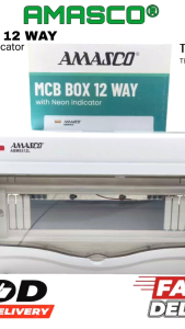 BOX MCB 12 GROUP AMASCO WITH NEON INDIKATOR/MCB BOX 12 WAY / KOTAK MCB 12 GRUP DENGAN INDIKATOR NEON