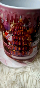 Christmas white mug with spoon