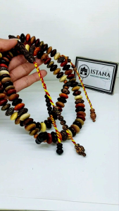 Tasbih Kombinasi 18 mm Kepala Kayu Liwung Hitam