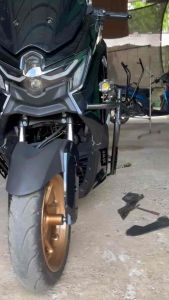 NMAX TECHMAX TURBO CRASHGUARD WITH CNC WITH BUILT IN LED BRACKET (light not included)