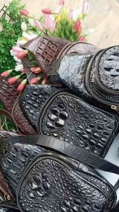 Túi bao tử túi đeo chéo nam cao cấp da cá sấu thật