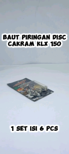 Baut Piringan Discbrake Cakram KLX 150 - D Tracker - Ninja VZM/ SRX ( Set isi 6 Pcs ) - Baja di Chroom, Kuat dan Presisi
