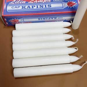 PAKET 10 Pack Lilin Putih Cap Kapinis Tipe B8 Isi 8 Batang Murah Besar Mati Lampu Grosir(10 Pak B8)