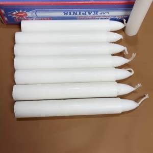 PAKET 3 Pack Lilin Putih Jumbo Cap Kapinis Tipe Bomber 8 Isi 8 Batang Murah Besar Mati Lampu Grosir (3 Pak-B8)