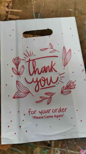 Kantong Plastik PE Motif Thank you Uk 30/20*30 - Kantong olshop, Kantong belanja, kantong skin care, kantong pakaian, kantong kaos