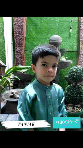 Tanjak Tengkolok Hitam boleh laras Siap Jahit Adjustable utk bayi budak kanak-kanak dewasa khatan aqiqah pengapit Mat Kilau