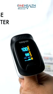 Finger Tip Pulse Oximeter OneHealth OLED Screen Saturasi Kadar Oksigen Dalam Darah