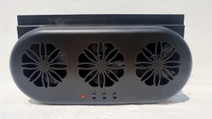 พัดลมติดกระจกรถยนต์พลังงานแสงอาทิตย์  ระบายความร้อนด้วยอากาศเหนือศีรษะในช่วงฤดูร้อน พร้อมปะเก็นยึดกรอบหน้าต่าง 3 ระดับ พัดลมระบายอากาศ หมุนเวียนอากาศ