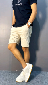 Boardshort Celana pendek pria santai premium Bahan tebal melar katun twill