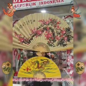KIPAS BAMBU BAHAN KERTAS TEBAL IMPORT PREMIUM / KIPAS FENG SHUI HIASAN DINDING / KIPAS BESAR JUMBO DEKORASI IMLEK / KIPAS LUKISAN GAYA CHINA / PAJANGAN KIPAS / GIANT WALL FAN BAMBOO PAPER DECOR / KPS985080