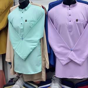 KURTA COTTON KURTA LENGAN PANGANG KURTA BERKOLAR