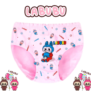 12 PCS Celana Dalam motif LABUBU anak perempuan 2-8 tahun CD Daleman anak Cewek Lusinan Terlaris