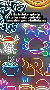 Promo Neon Flex Akrilik 12volt Model GamePad Aesthetic Gaming ukuran 20x30cm