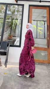 Gamis Raya Twill Bg Collection Motif Blackberry