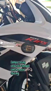 Lampu Sen Tempel Fairing Oval Smoke Ninja R15 R25 CBR GSX