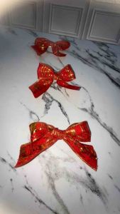 Xin Yi Ribbon Bow Hairpin Jepit Rambut Pita Imlek CNY Jepitan Chinese New Year Lunar Red Merah Gold Fashion