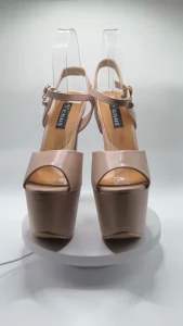Elegant Pageant blocked Heels 6.8 inches nude color 35-45 sizes