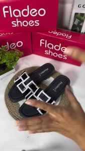 Sandal Wanita Fladeo Model Selop Ketupat Anyaman Trend Masa Kini Wanita