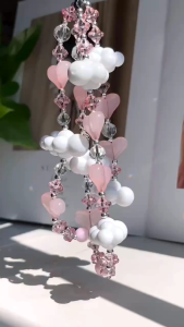 Gantungan hp love awan | Phone strap beads ala korea | Tali hp premium kekinian