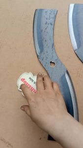 Lưỡi dao máy 40cm Lưỡi dao cong lắp máy thái chuối băm cỏ