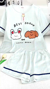 (40-58kg) °Lụa Latin B° Đồ bộ Pijama Đùi Cổ tròn Bộ ngủ mặc nhà Cao Cấp mềm mịn mát Thiết Kế in 3D Trend Đẹp Xinh Dễ thương