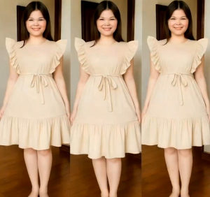 BUTTERFLY SLEEVES DRESS
