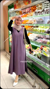 Dress overall viral/gamis wanita dewasa overall cringkel airflow terbaru kekinian
