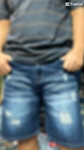 celana pendek pria model robek bahan non stret