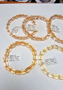 Eunegems Natural Brazil Citrine Bracelet Certificated High Grade 6A Unheated Undyed