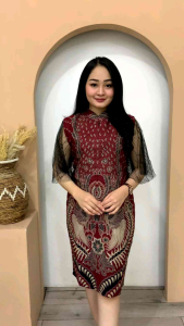 dress amanda- dres batik premium - dress batik furing - dres batik keikinian